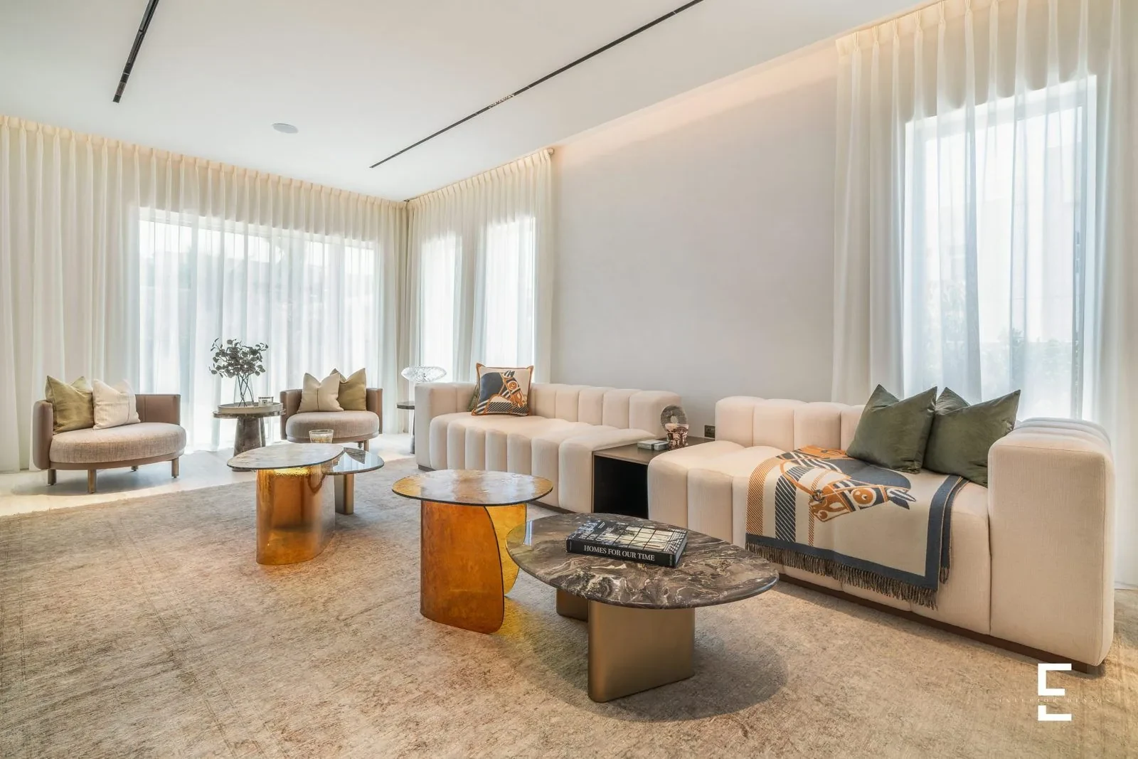 Luxury interior design by ELE Interior Design: Villa Velada living room, Mudon, Dubai