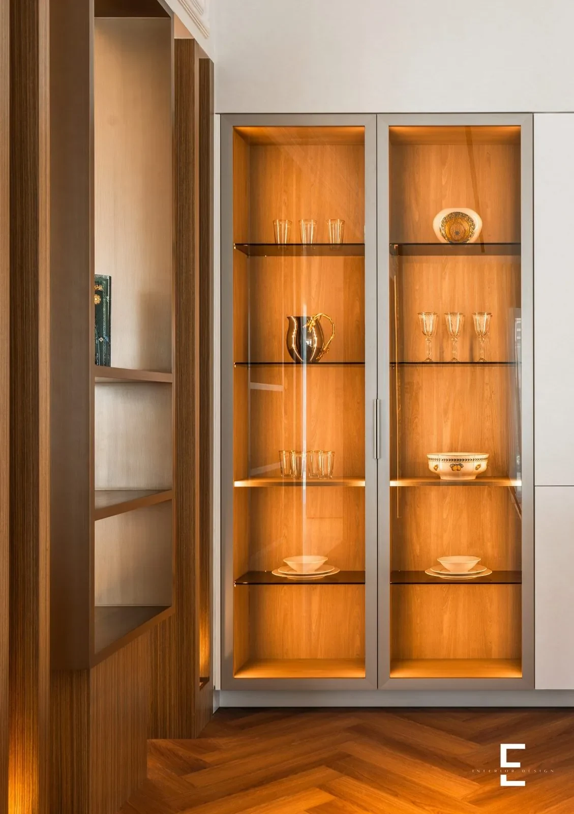 Backlit bespoke joinery at Villa Velada