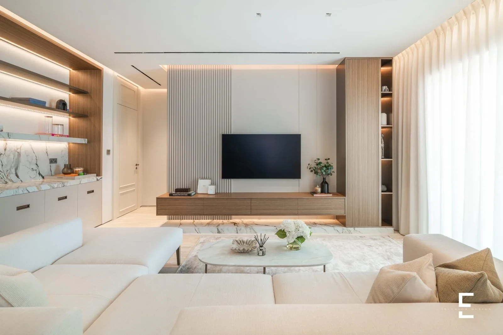Family living room at Villa Velada designed for everyday comfort
